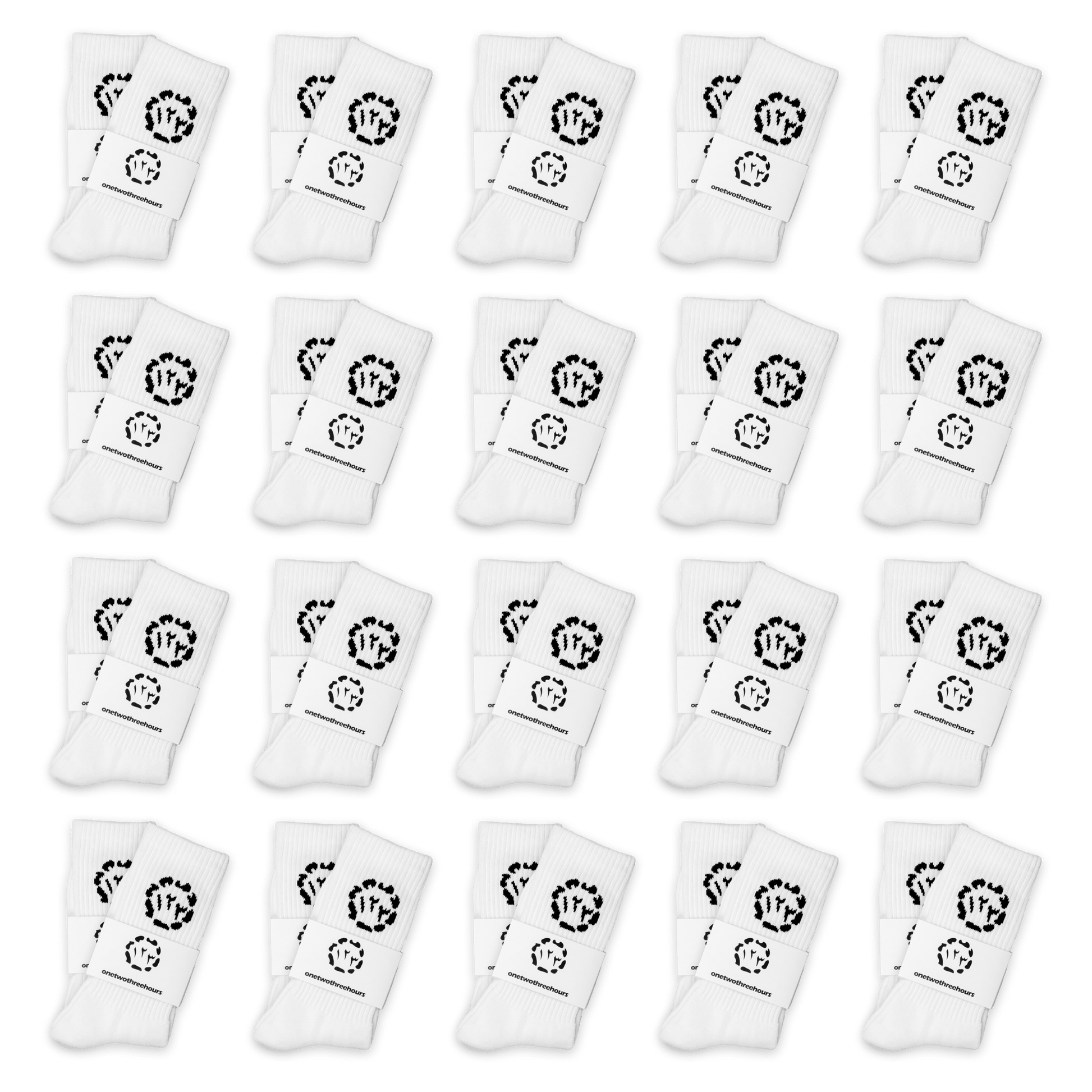 20 Paar Logo Socken - onetwothreehours